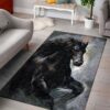 Black Horse Rug Sport Decor Gift Floor Decor Living Room Carpet Rug Area Rug - 384f6dfb4682