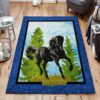 Black Horse Rug Sport Decor Gift Floor Decor Living Room Carpet Rug Area Rug - bd0deff33f0f