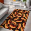 Black Hot Dog Pattern Rug Sport Decor Gift Floor Decor Living Room Carpet Rug Area Rug - 840801308ebf