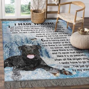 Black Labrador I Made It Home Rug Sport Decor Gift Floor Decor Living Room Carpet Rug Area Rug - 4fb6a88284ff