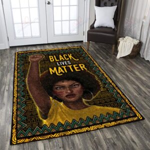 Black Lives Matter Pattern Rug Sport Decor Gift Floor Decor Living Room Carpet Rug Area Rug - c250d1d66e24