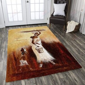 Black Mom Painting Rug Sport Decor Gift Floor Decor Living Room Carpet Rug Area Rug - ff12bc99a0ef