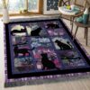 Black Night Cat Rug Sport Decor Gift Floor Decor Living Room Carpet Rug Area Rug - f14c6aa5fa46