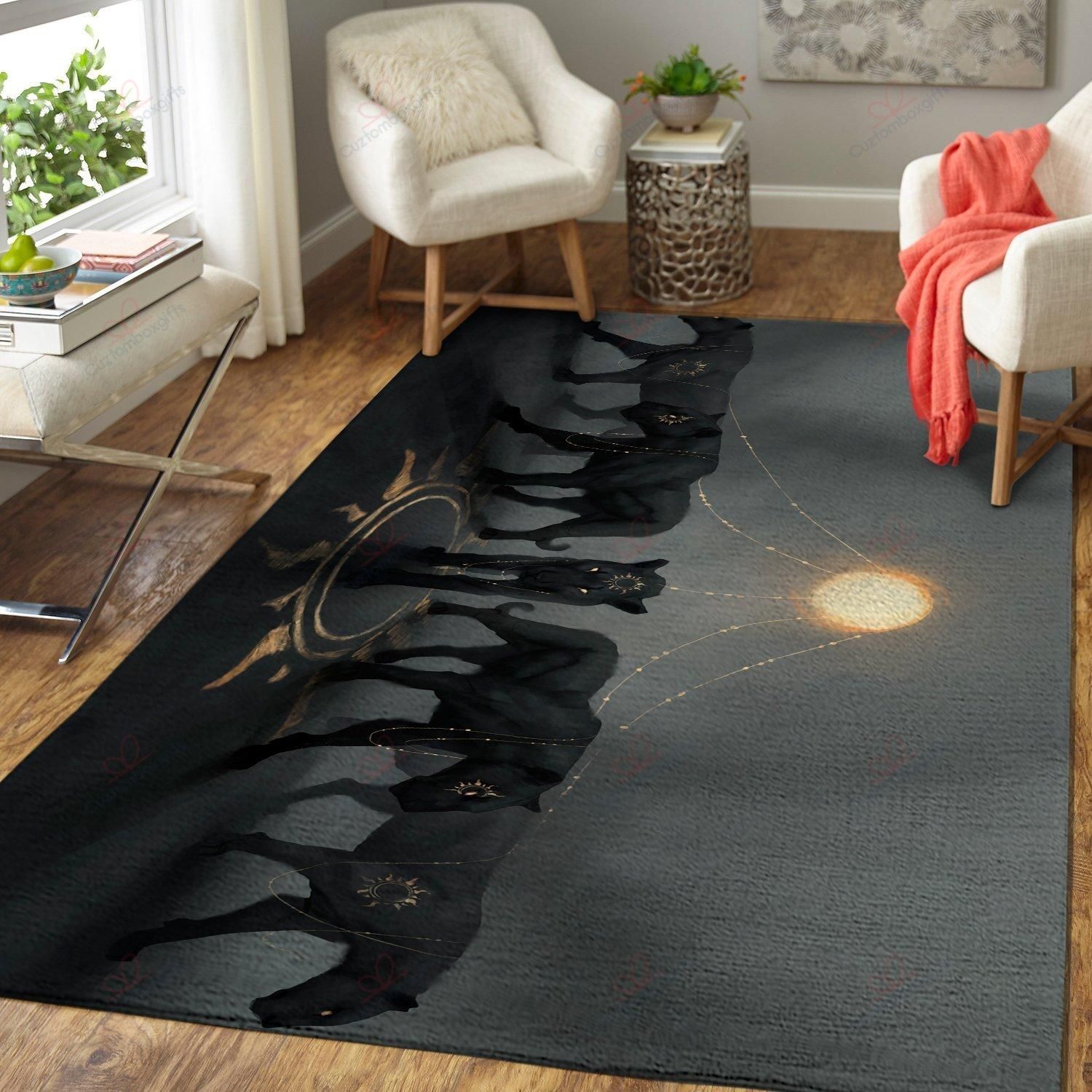 Black Panthers With The Sun Rug Sport Decor Gift Floor Decor Living Room Carpet Rug Area Rug - af39317e3796 Black Panthers With The Sun Rug Sport Decor Gift Floor Decor Living Room Carpet Rug Area Rug - af39317e3796
