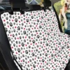 Black Paw And Heart Pattern Car Back Seat Cover Dog Car Seat Covers - faec9de06130