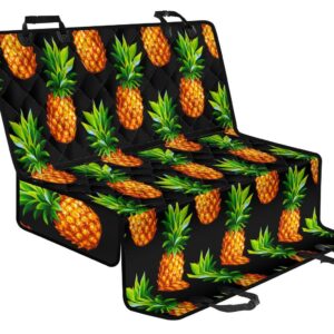 Black Pineapple Pattern Print Pet Car Back Seat Cover - 18bec1cc1952