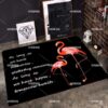 Black Pink Flamingo Rug Sport Decor Gift Floor Decor Living Room Carpet Rug Area Rug - 1f307476f836