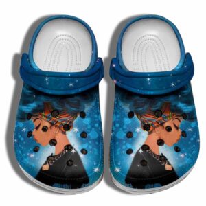Black Queen Africa Culture Shoes Crocs Clog – Black Women Vintage Croc Shoes Gifts