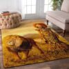 Black Queen And Lion Rug Sport Decor Gift Floor Decor Living Room Carpet Rug Area Rug - 71f56a32c90e