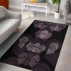 Black Skull Rug Sport Decor Gift Floor Decor Living Room Carpet Rug Area Rug - d1b4617f8c4d
