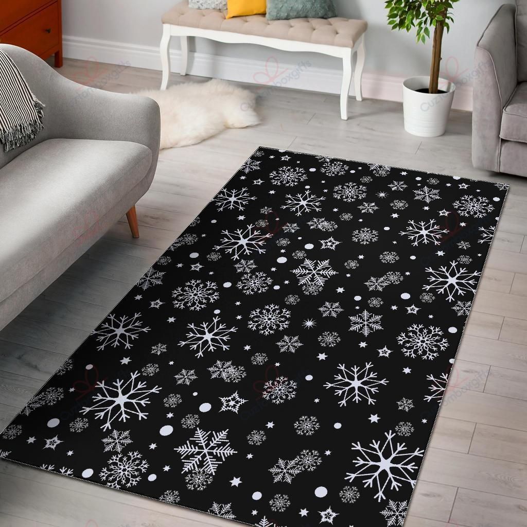 Black Snowflake Pattern Rug Sport Decor Gift Floor Decor Living Room Carpet Rug Area Rug - 9ae4dd63bdfd Black Snowflake Pattern Rug Sport Decor Gift Floor Decor Living Room Carpet Rug Area Rug - 9ae4dd63bdfd
