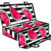 Black Striped Watermelon Pattern Print Pet Car Back Seat Cover - 7ad0b942c000