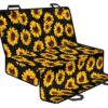 Black Sunflower Pattern Print Pet Car Back Seat Cover - 512e8f4bccfc