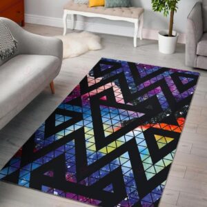 Black Triangle Galaxy Space Rug Sport Decor Gift Floor Decor Living Room Carpet Rug Area Rug - 185ff7877218