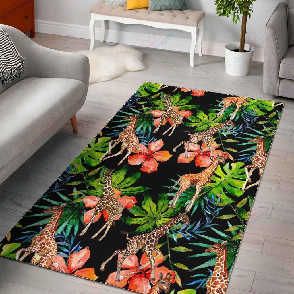 Black Tropical Giraffe Pattern Rug Sport Decor Gift Floor Decor Living Room Carpet Rug Area Rug - 6ba11a9063f9 Black Tropical Giraffe Pattern Rug Sport Decor Gift Floor Decor Living Room Carpet Rug Area Rug - 6ba11a9063f9