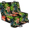 Black Tropical Giraffe Pattern Print Pet Car Back Seat Cover - e6d081582afc