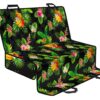 Black Tropical Hawaiian Pattern Print Pet Car Back Seat Cover - 590c97f1a0d2
