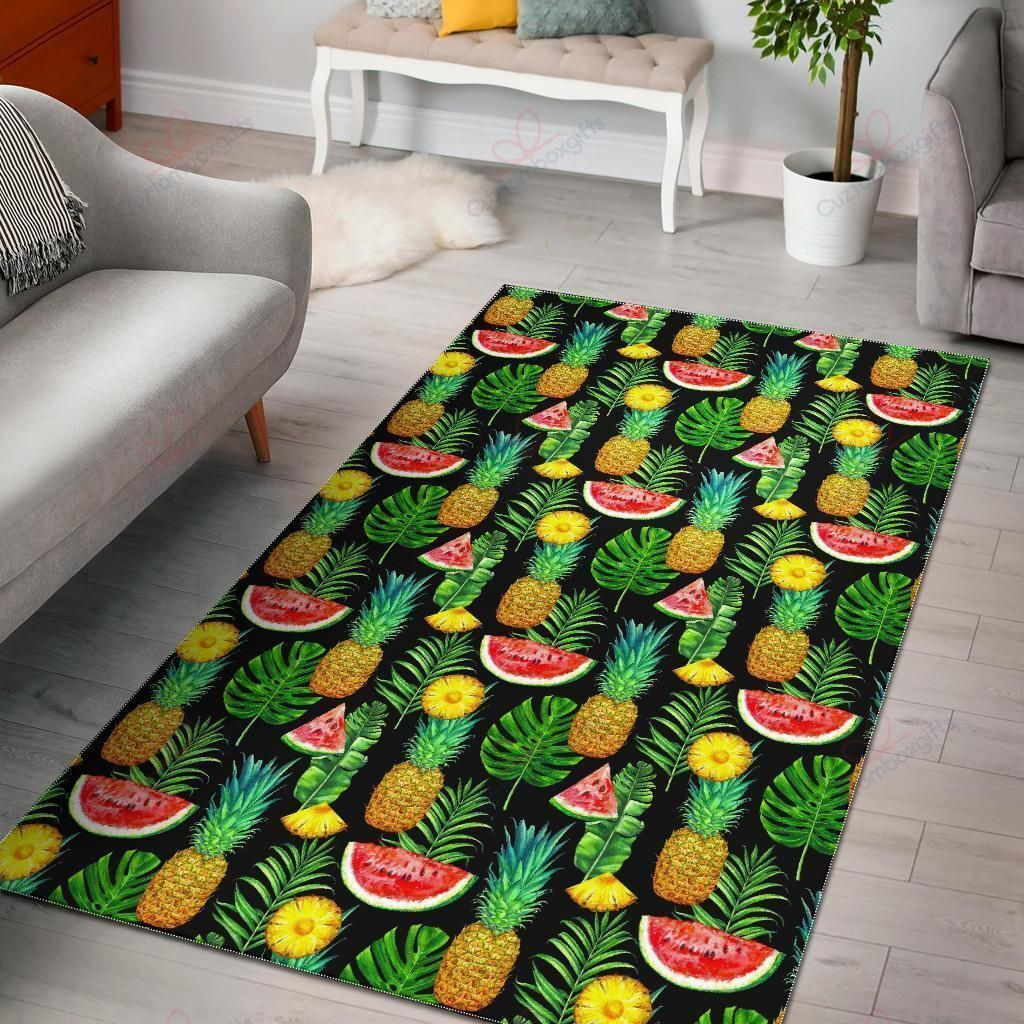 Black Tropical Pineapple Pattern Rug Sport Decor Gift Floor Decor Living Room Carpet Rug Area Rug - d529b9229b3d Black Tropical Pineapple Pattern Rug Sport Decor Gift Floor Decor Living Room Carpet Rug Area Rug - d529b9229b3d