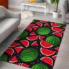 Black Watermelon Pieces Pattern Rug Sport Decor Gift Floor Decor Living Room Carpet Rug Area Rug - 0c3e8d0c182c