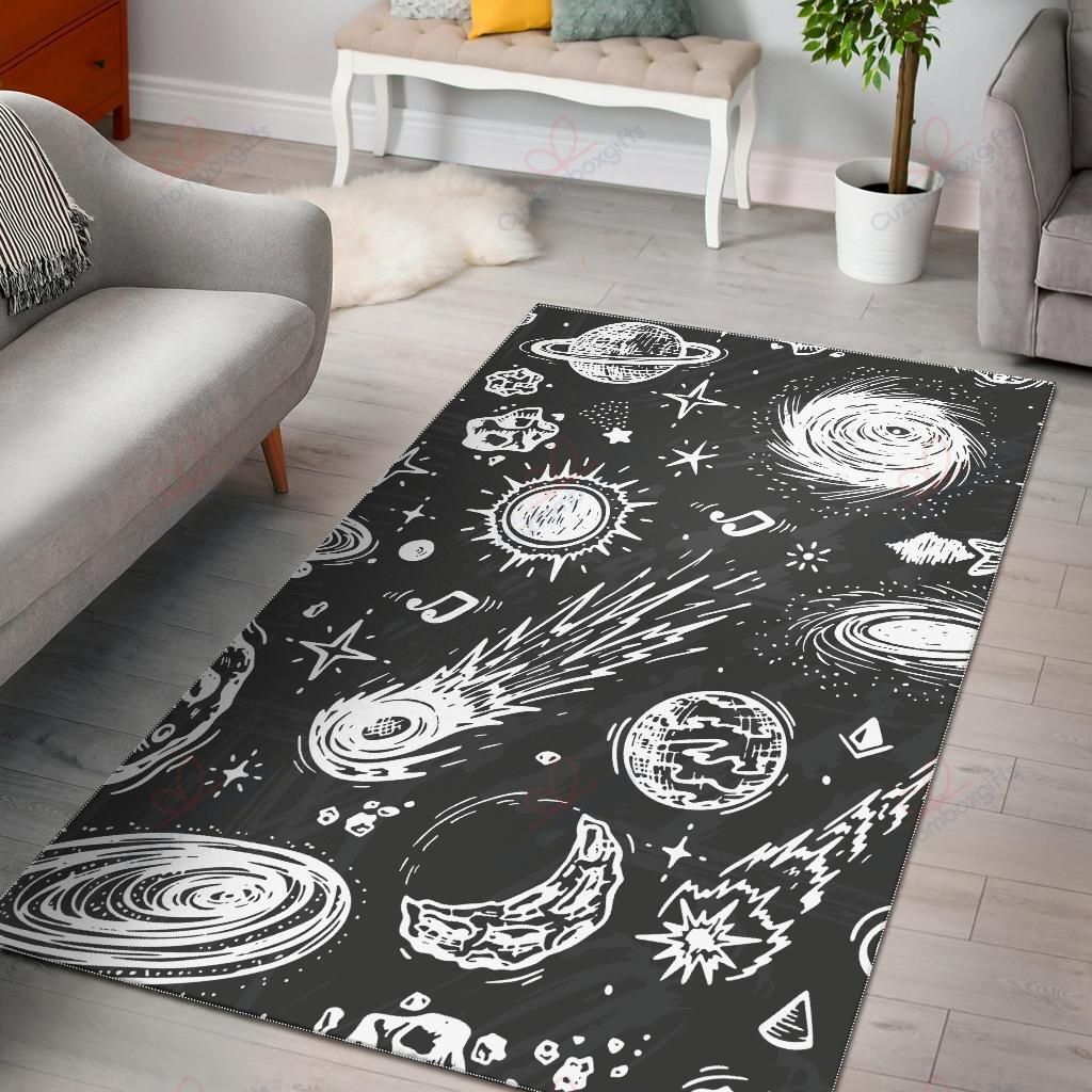 Black White Galaxy Outer Space Rug Sport Decor Gift Floor Decor Living Room Carpet Rug Area Rug - 72121a9335d5 Black White Galaxy Outer Space Rug Sport Decor Gift Floor Decor Living Room Carpet Rug Area Rug - 72121a9335d5