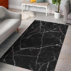 Black White Grunge Marble Rug Sport Decor Gift Floor Decor Living Room Carpet Rug Area Rug - dd2565c037df