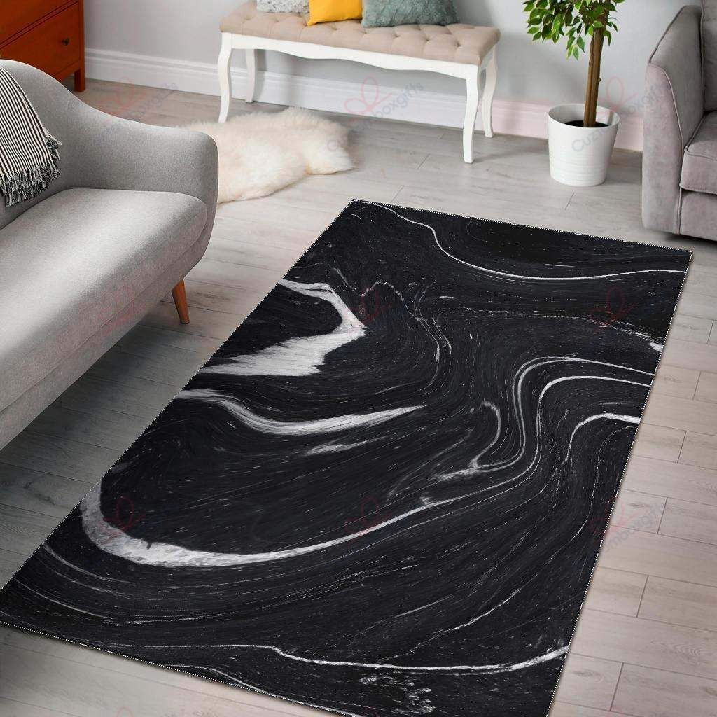 Black White Liquid Marble Rug Sport Decor Gift Floor Decor Living Room Carpet Rug Area Rug - 638f490f0488 Black White Liquid Marble Rug Sport Decor Gift Floor Decor Living Room Carpet Rug Area Rug - 638f490f0488