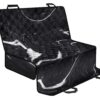 Black White Liquid Marble Print Pet Car Back Seat Cover - 9cb98df38bf9