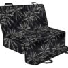 Black White Palm Tree Pattern Print Pet Car Back Seat Cover - 5e49c7b4c407