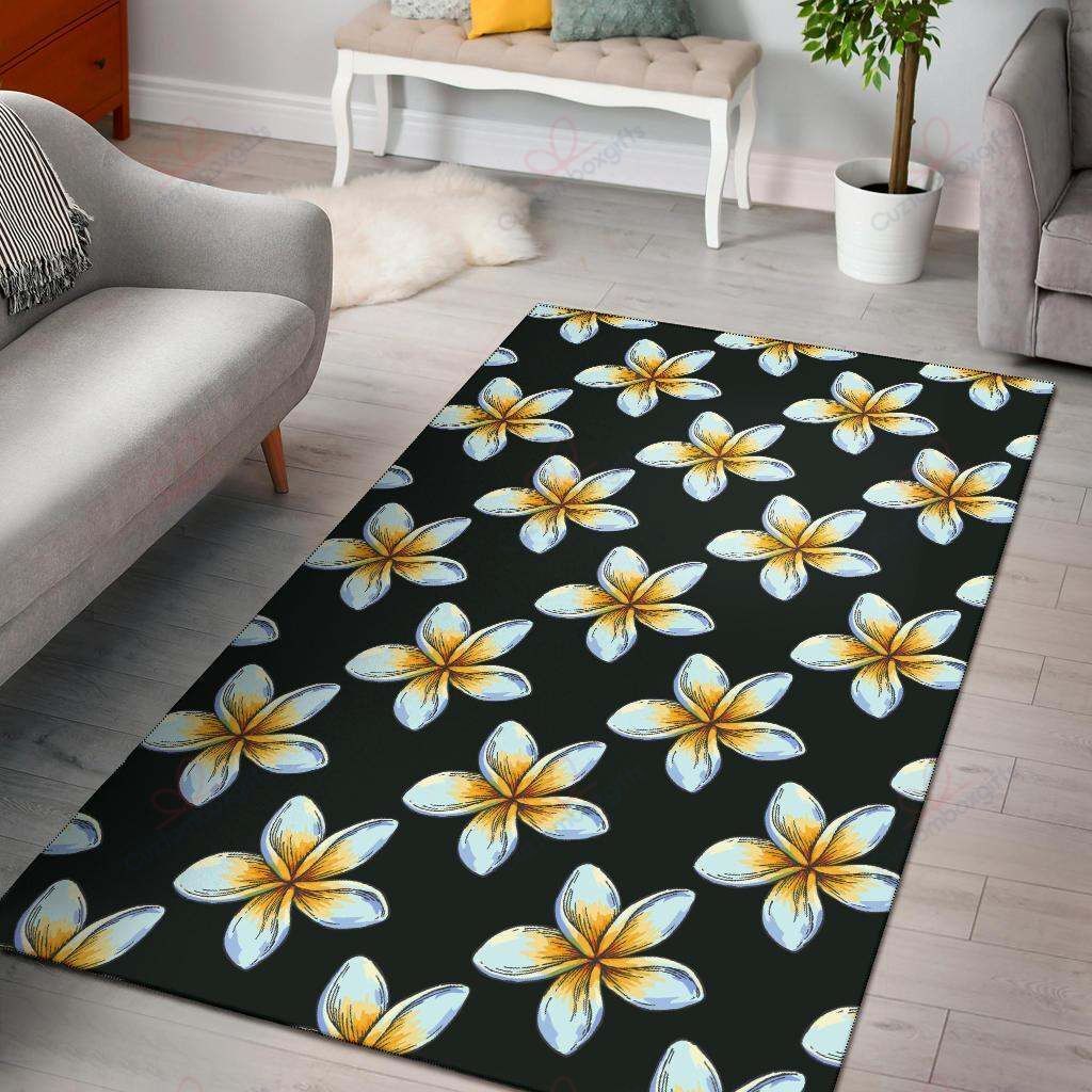 Black White Plumeria Rug Sport Decor Gift Floor Decor Living Room Carpet Rug Area Rug - c835ad9287a2 Black White Plumeria Rug Sport Decor Gift Floor Decor Living Room Carpet Rug Area Rug - c835ad9287a2