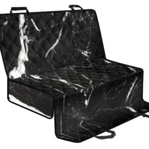 Black White Scratch Marble Print Pet Car Back Seat Cover - 4394512ed12e