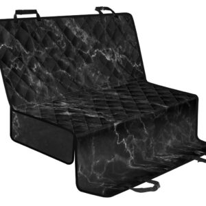 Black White Smoke Marble Print Pet Car Back Seat Cover - 13a584cf45fd