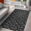 Black White Surfing Pattern Rug Sport Decor Gift Floor Decor Living Room Carpet Rug Area Rug - 185d12a90289