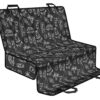 Black White Surfing Pattern Print Pet Car Back Seat Cover - b6aaf88f88e1