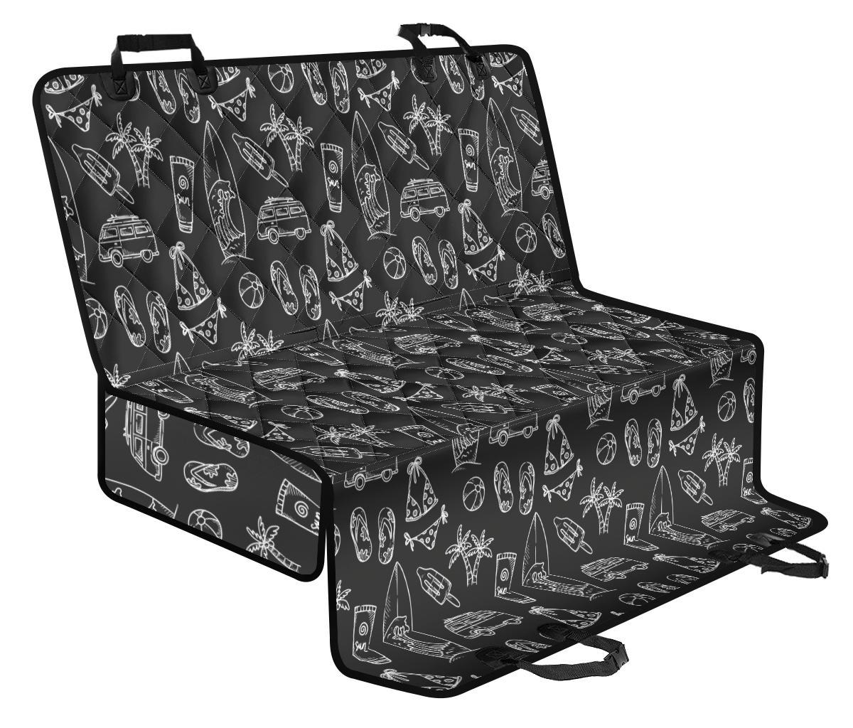 Black White Surfing Pattern Print Pet Car Back Seat Cover - b6aaf88f88e1 Black White Surfing Pattern Print Pet Car Back Seat Cover - b6aaf88f88e1