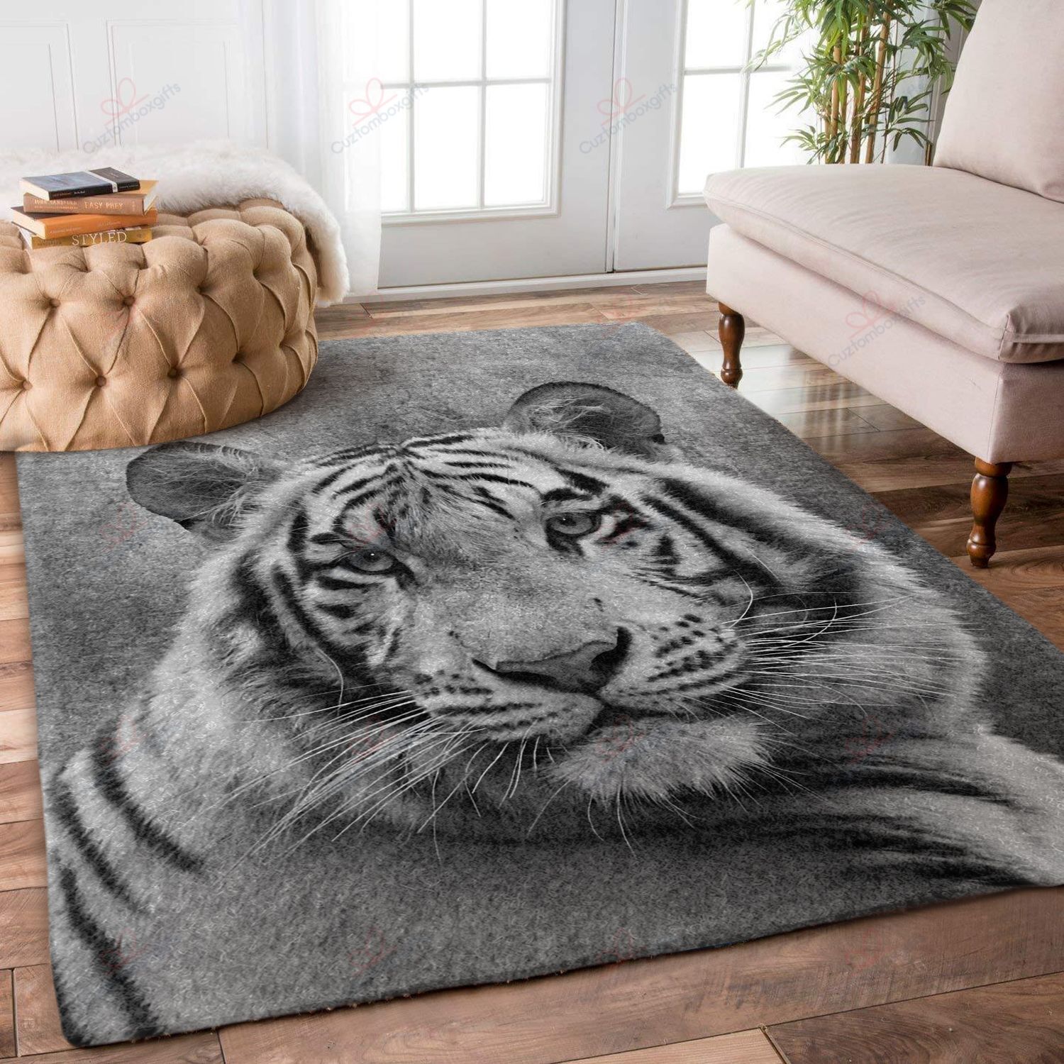 Black White Tiger Rug Sport Decor Gift Floor Decor Living Room Carpet Rug Area Rug - 11358af45d8b Black White Tiger Rug Sport Decor Gift Floor Decor Living Room Carpet Rug Area Rug - 11358af45d8b