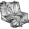 Black White Tropical Leaf Pattern Print Pet Car Back Seat Cover - 67ea99c063ec
