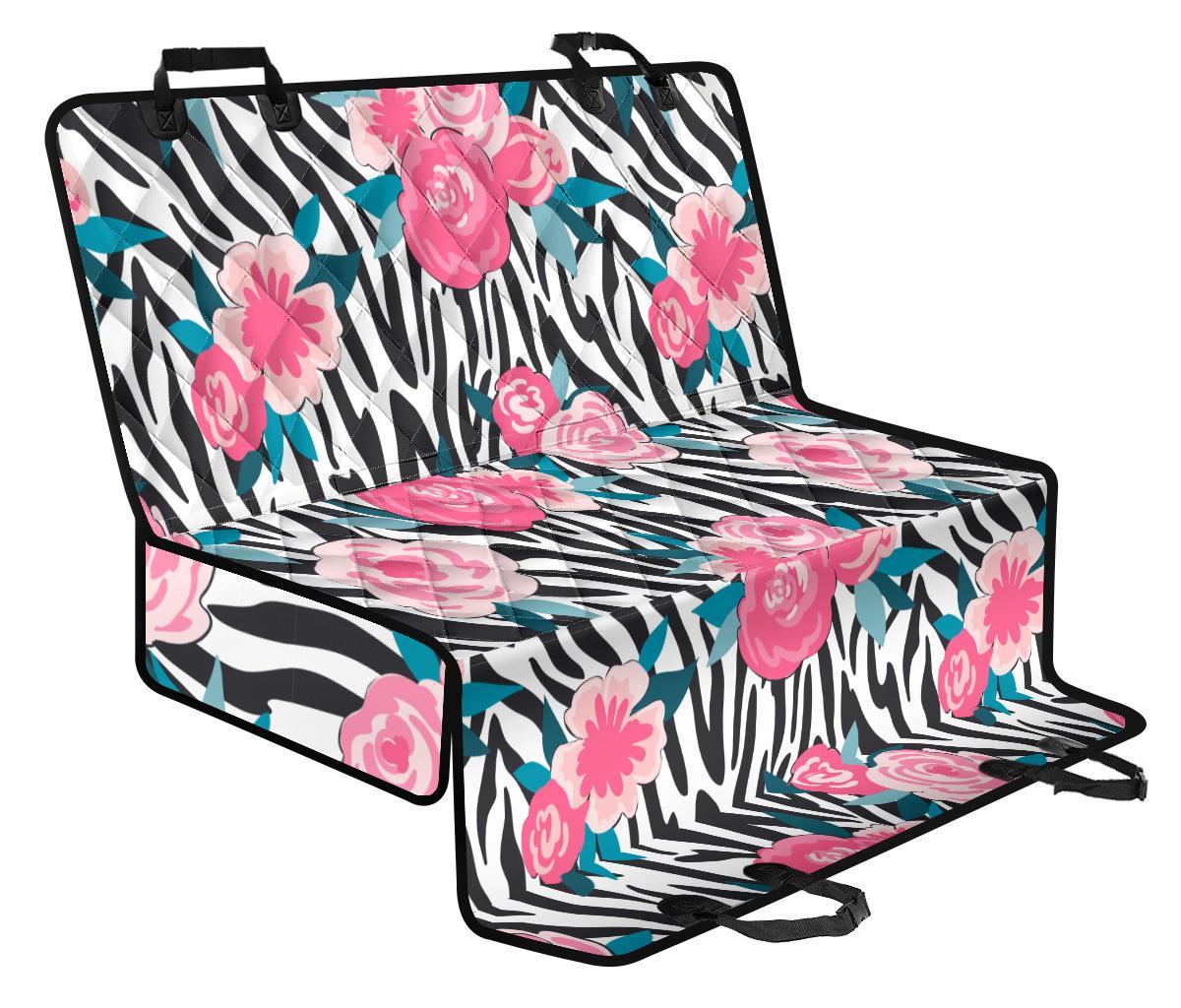 Black White Zebra Floral Pattern Print Pet Car Back Seat Cover - 5afc50a1fffc Black White Zebra Floral Pattern Print Pet Car Back Seat Cover - 5afc50a1fffc