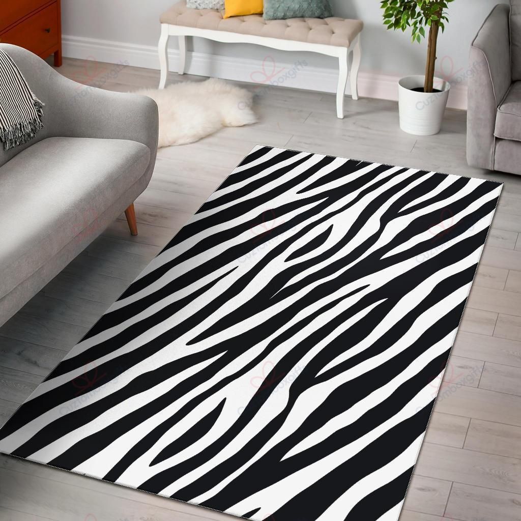 Black White Zebra Pattern Rug Sport Decor Gift Floor Decor Living Room Carpet Rug Area Rug - 2502ab0421d6 Black White Zebra Pattern Rug Sport Decor Gift Floor Decor Living Room Carpet Rug Area Rug - 2502ab0421d6