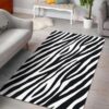 Black White Zebra Pattern Rug Sport Decor Gift Floor Decor Living Room Carpet Rug Area Rug - 15b460d30f7b