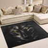 Black Wolf Rug Sport Decor Gift Floor Decor Living Room Carpet Rug Area Rug - 67af7038aa1e