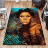Black Woman American Rug Sport Decor Gift Floor Decor Living Room Carpet Rug Area Rug - 15861b722127