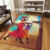 Black Woman And Child Rug Sport Decor Gift Floor Decor Living Room Carpet Rug Area Rug - 64d3219a04b8