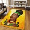 Black Woman And Sunflower Rug Sport Decor Gift Floor Decor Living Room Carpet Rug Area Rug - 293fe07958e0