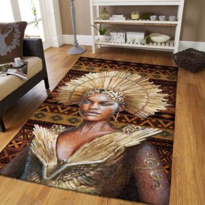 Black Woman Beautiful Rug Sport Decor Gift Floor Decor Living Room Carpet Rug Area Rug - 731128079f31