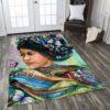 Black Woman Butterfly Rug Sport Decor Gift Floor Decor Living Room Carpet Rug Area Rug - 9af43523afa3