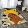 Black Woman Flower Rug Sport Decor Gift Floor Decor Living Room Carpet Rug Area Rug - 98647e81916f