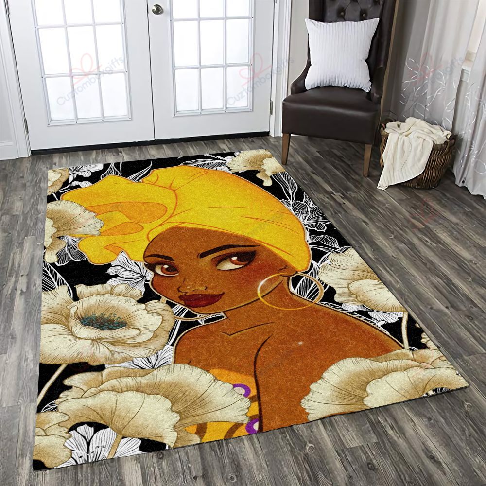 Black Woman Flower Rug Sport Decor Gift Floor Decor Living Room Carpet Rug Area Rug - 98647e81916f Black Woman Flower Rug Sport Decor Gift Floor Decor Living Room Carpet Rug Area Rug - 98647e81916f