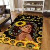 Black Woman Freedom Sunflower Rug Sport Decor Gift Floor Decor Living Room Carpet Rug Area Rug - abc120373a83