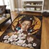 Black Woman Loves Birds And Flowers Rug Sport Decor Gift Floor Decor Living Room Carpet Rug Area Rug - d0b95932d38e