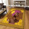 Black Woman Pattern Sunflower Rug Sport Decor Gift Floor Decor Living Room Carpet Rug Area Rug - 4f649d792368